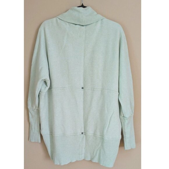 Aritzia Wilfred Diderot Cocoon Sweater Cardigan Open Front Slouchy Mint Green L - Picture 2 of 5